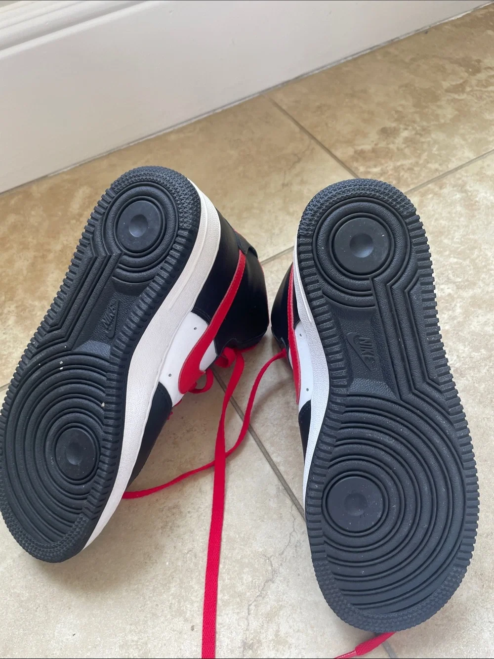 Nike Women’s High Top Sneakers - White, Black & Red